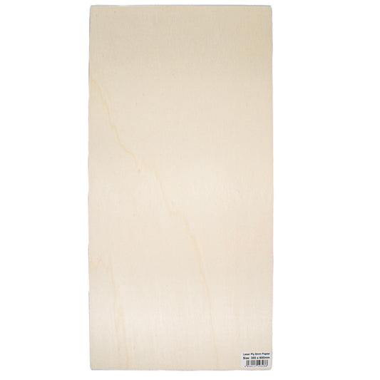 Laser Ply 6mm Poplar Plywood 300 x 600mm - Default Title (PLYLASERPOP6-300X600)