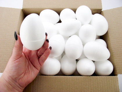 Polystyrene Eggs 80mm Box 25 - Default Title (POLYEGG80BOX25)