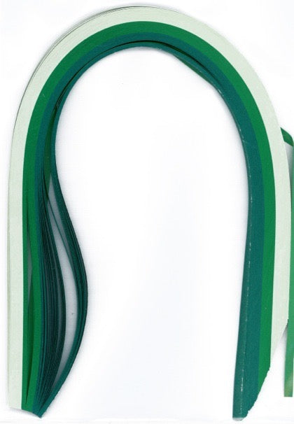 Quill Paper 3mm GREENS 3 Pack of 100 - Default Title (QUILL3-3ASSGREEN)