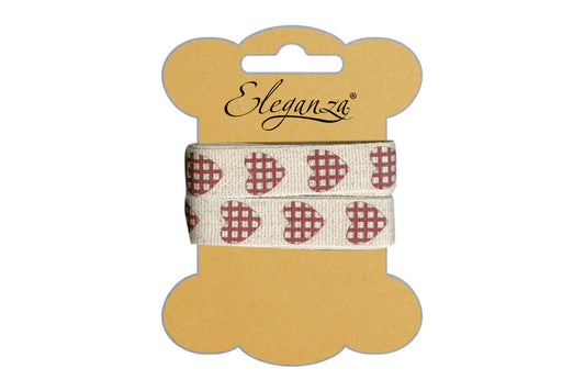 Ribbon Linen Hearts - Default Title (RIBLHEA)