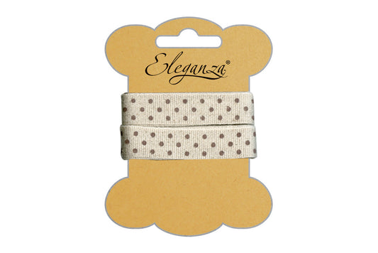 Ribbon Linen Polka Dot 15mm x 2 mt - Default Title (RIBLPOLK)