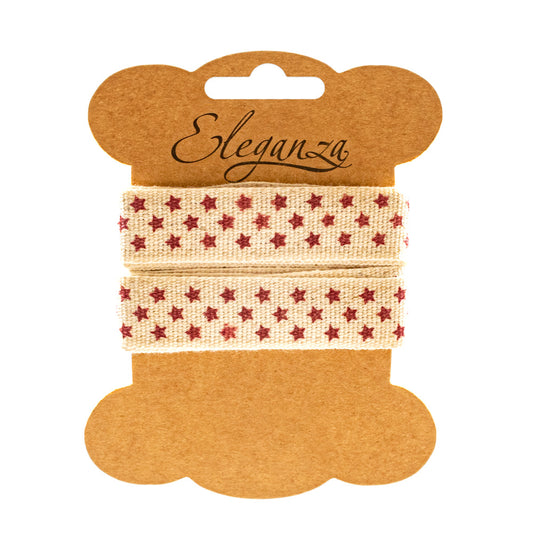 Ribbon Linen Star 15mm x 2 mt - Default Title (RIBLSTAR)