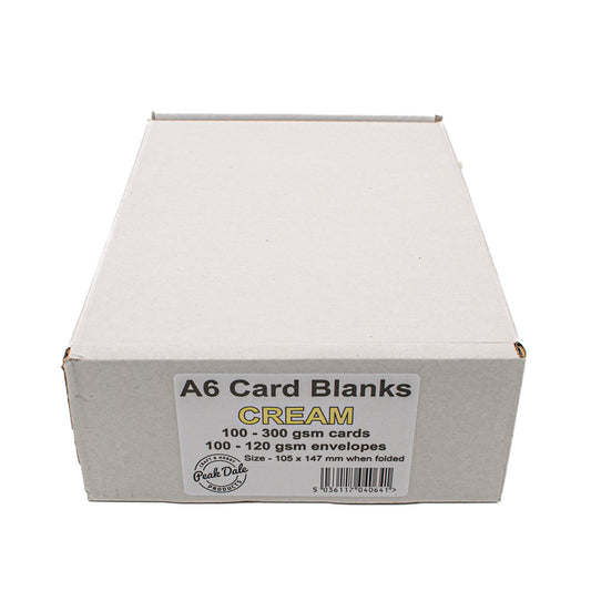 Cards Singlefold A6 Cream Pack of 100 - Default Title (SFA6CRX100)