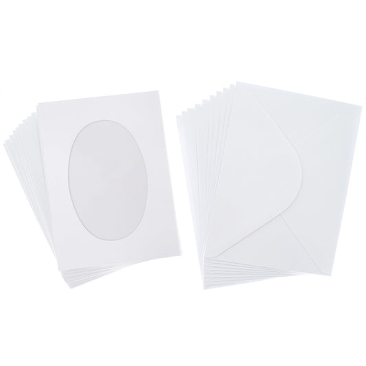 Cards A6 White with Oval Aperture Pack of 10 - A6-1 - Default Title (SFA6WHIAPEOV)