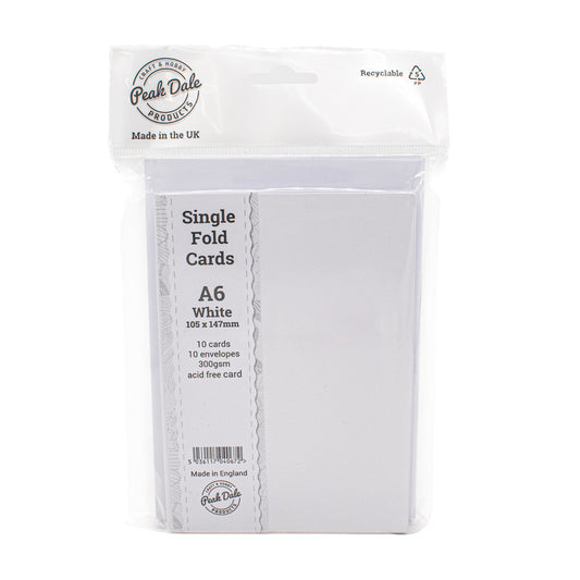 Cards Singlefold A6 White Pack of 10 - Default Title (SFA6WHITE)