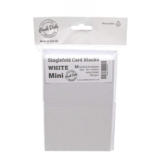 Cards Singlefold (50 PACK) Mini White - Default (SFMWHX50)