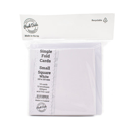 Cards Singlefold SMALL Square White Pack of 10 - Default Title (SFSSQWHITE)