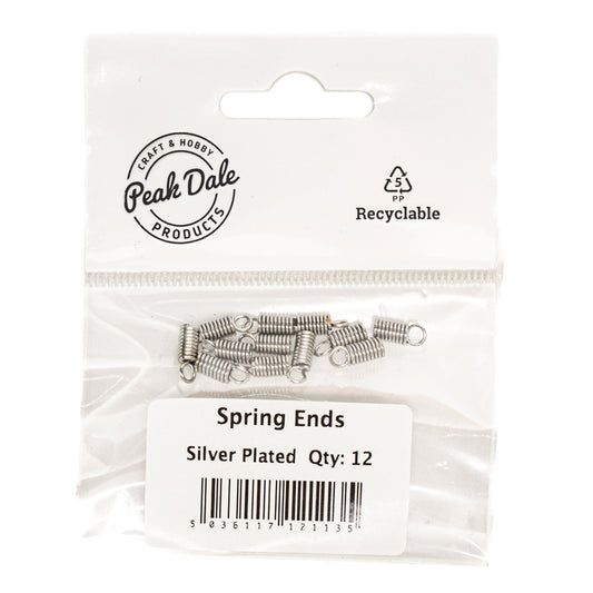 Spring Ends White Tin Plated Pack of 12 - Default Title (SPRINGEWT)