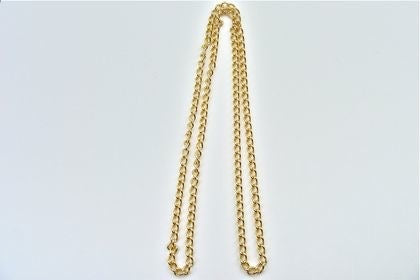 Steel Chain Gilt Plated Approx 7mm Mt - Default Title (STECHAG7)