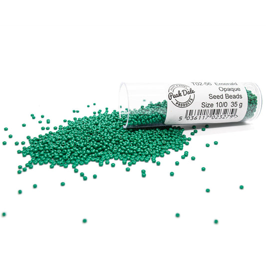 Beads T02-56 Emerald Opaque Glass Seed 35g - Default Title (T02-56-35G)