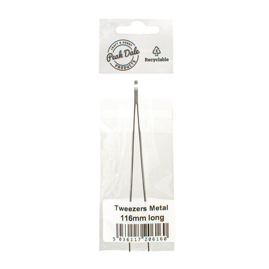 Tweezers Metal 116mm long - Default Title (TWEEZ)
