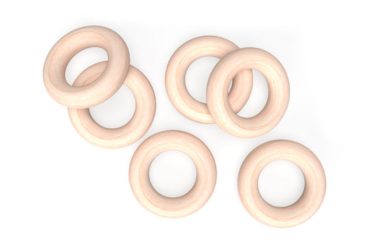 Wooden Macrame Ring 35mm pack of 8 - Default Title (WOODMACRINGS35)