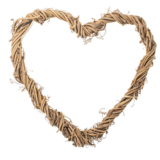 Wreath Heart Natural Vine 20 x 19cm - Default Title (WREATHHEART20)