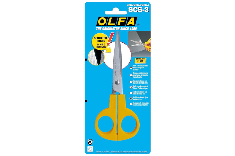 Olfa Serrated Edge Stainless Steel Scissors 5in