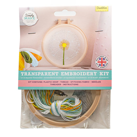 Transparent Embroidery Kit Dandelion