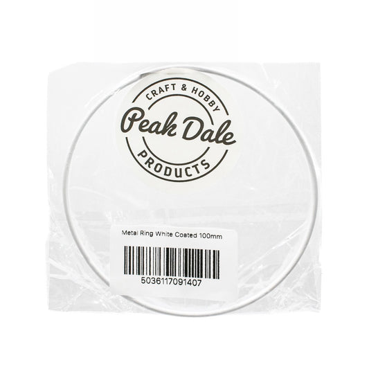Metal Ring White Plastic Coated 100mm O.D.