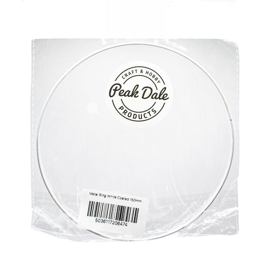 Metal Ring White Plastic Coated 150mm O.D.