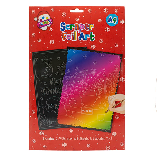 Artbox Xmas Scraper Foil Art Kit A4