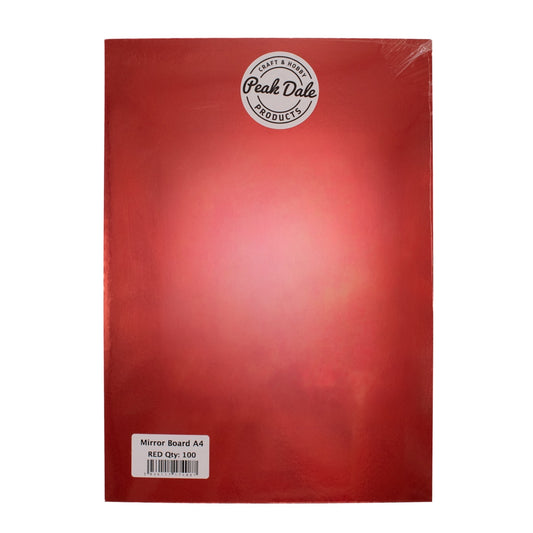 Mirror Board A4 Red BULK pack of 100