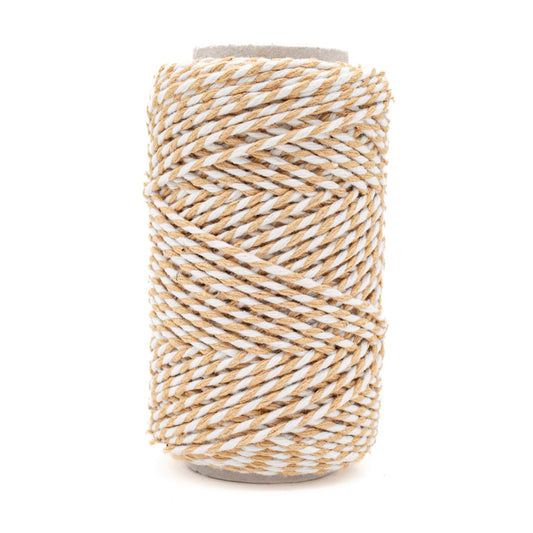 Bakers Twine APRICOT/WHITE 20mt - Default Title (BAKAPR)