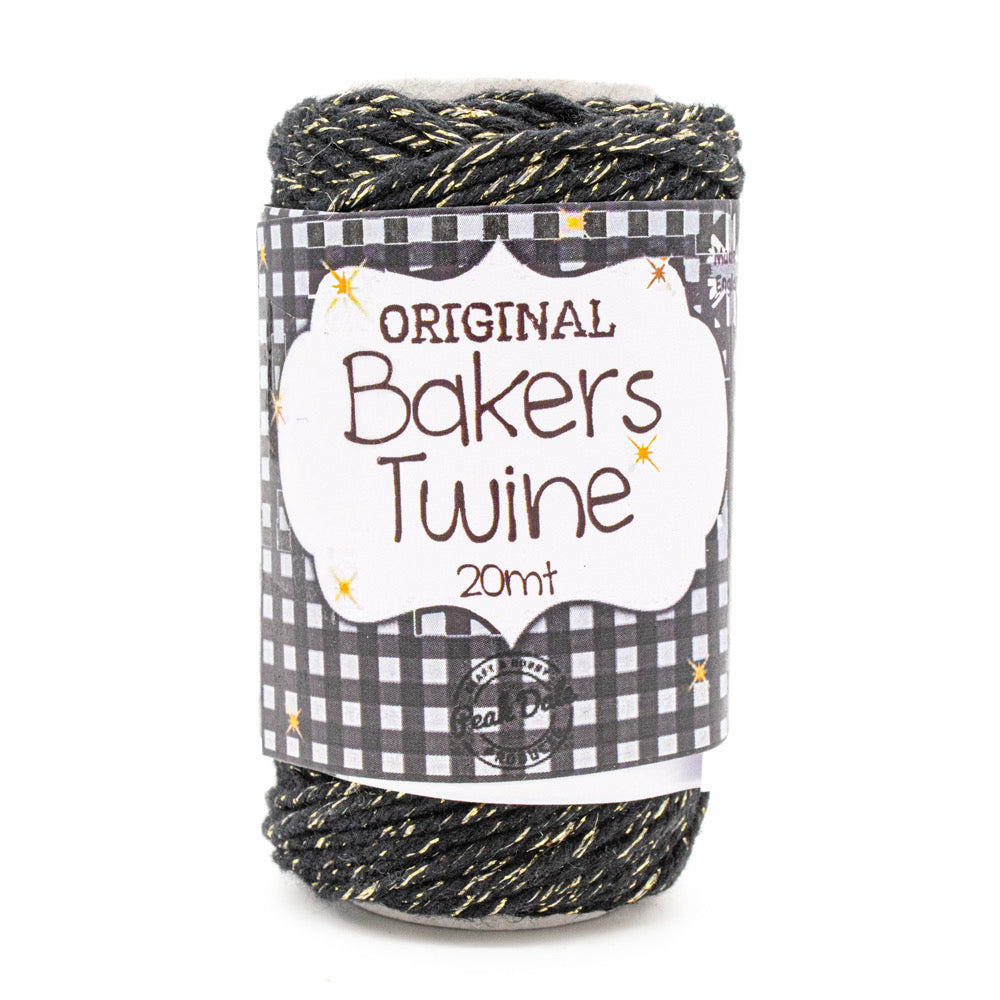 Bakers Twine BLACK/SPARKLE 20 mt - Default Title (BAKBLASPA)