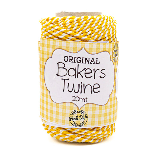 Bakers Twine DAFFODIL YELLOW/WHITE 20mt - Default (BAKDAF)