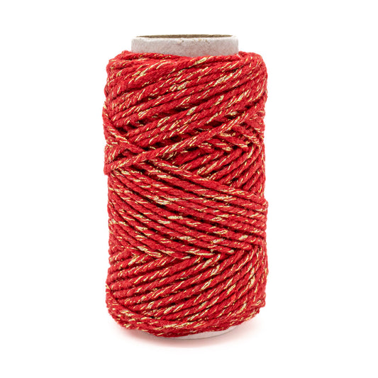 Bakers Twine RED/SPARKLE 20 MT - Default Title (BAKREDSPA)