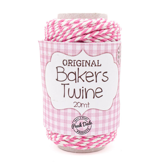 Bakers Twine ROSE/WHITE 20 mt - Default (BAKROS)