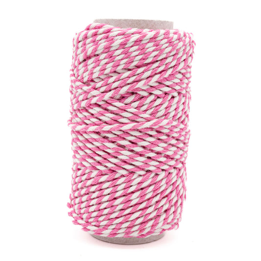 Bakers Twine ROSE/WHITE 20 mt - Default Title (BAKROS)