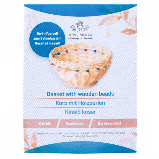 Basketry Kit Basket with Beads 10cm - Default (BASKITBASBEAD)