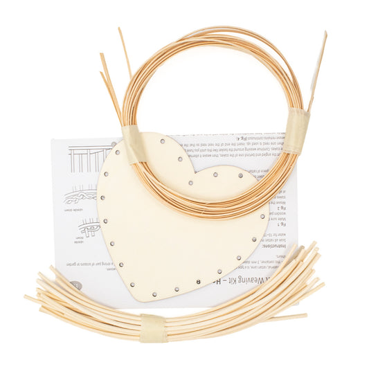 Basketry Kit Heart Shaped Basket 7.5x13x15cm - Default (BASKITHEART)