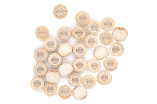 Beads Wooden Barrel Shape 14 x 11 mm (30) - Default (BDMEDRD30)