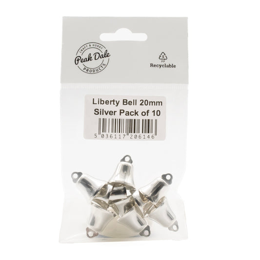 Bell Liberty Metal 20mm - Silver Pack of 10 - Default Title (BELLIB20)