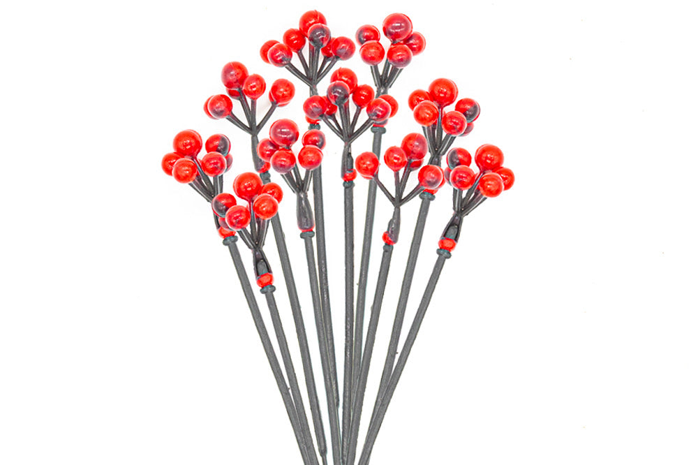 Berry Picks Red Plastic Pack of 10 - Default Title (BERRYPICK10)