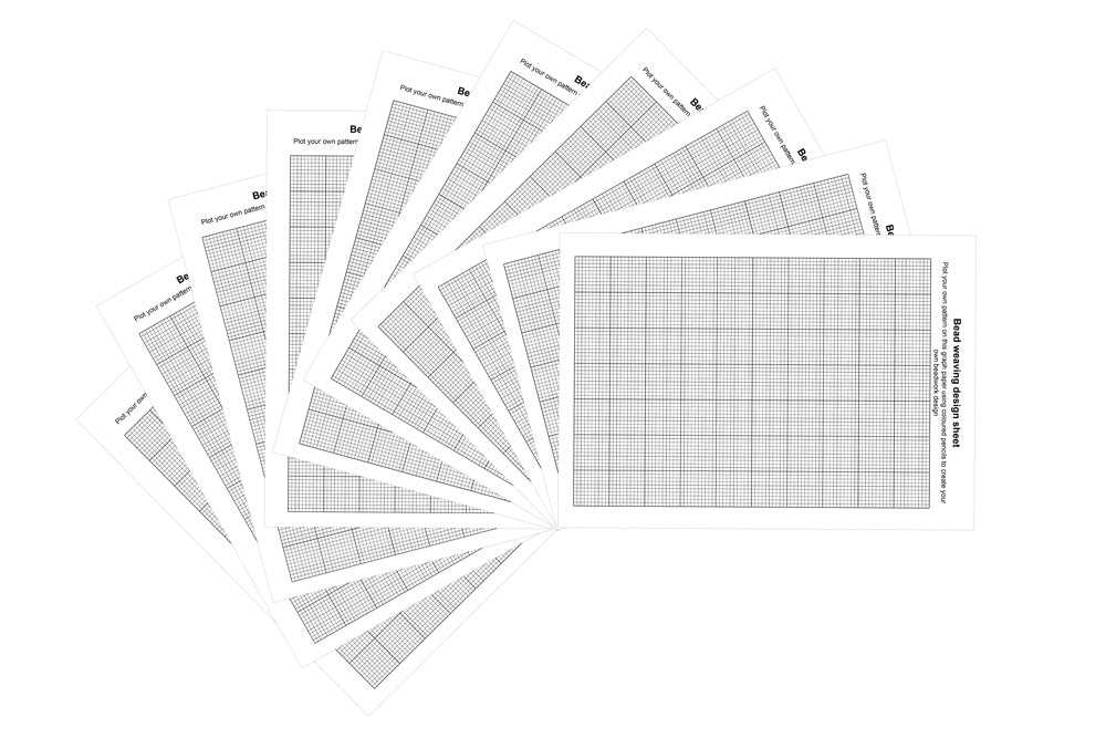 Bead Weaving Design Sheet A4 Pack of 10 - Default Title (BLDES)