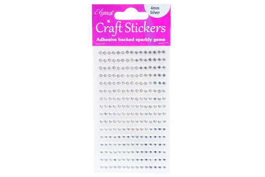 Adhesive Backed Gems 4mm Silver - Default Title (BLI4SIL)