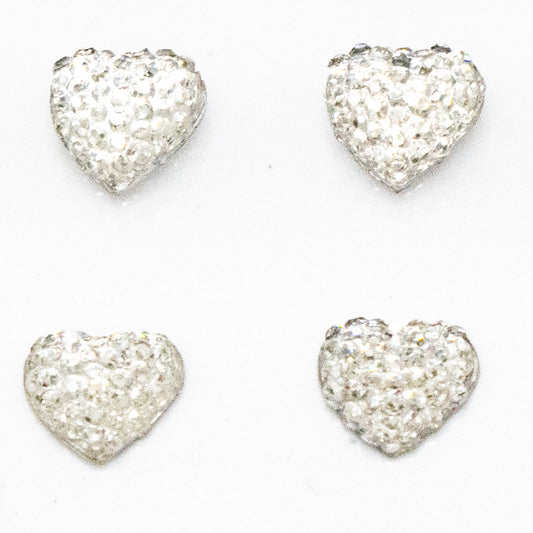 Adhesive Backed Gems 6mm Silver Heart - Default (BLI6HEA)