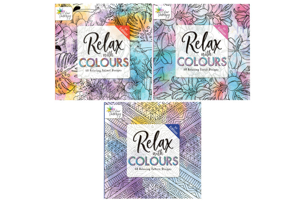 Colouring Book Colour Therapy S1 - 3 Assorted - Default Title (BOOKCOLSER1)