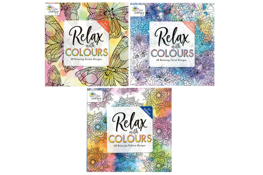 Colouring Book Colour Therapy S3 - 3 Assorted - Default (BOOKCOLSER3)