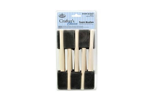 Foam Brushes 25mm (1inch) Pack of 20