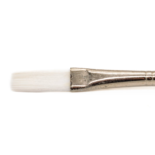 Paint Brush Flat 1cm White Nylon - Default Title (BRUSHFLA10MM)