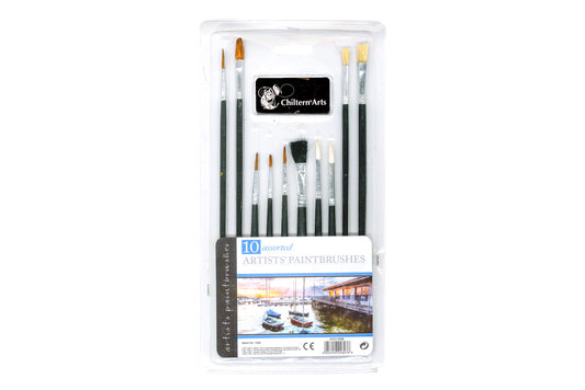 Artist Brush Set Pack of 10 assorted - Default Title (BRUSHSET)