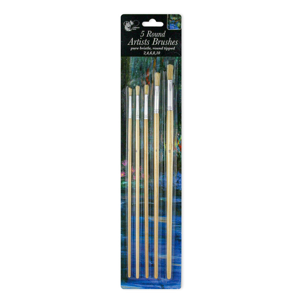 Artist Brush Set Round Pack of 5 assorted - Default Title (BRUSHSET5ROU)