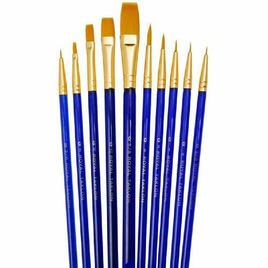 Brush Set Gold Taklon SVP1 - 10 Assorted - Default Title (BRUSHSETSVP1)