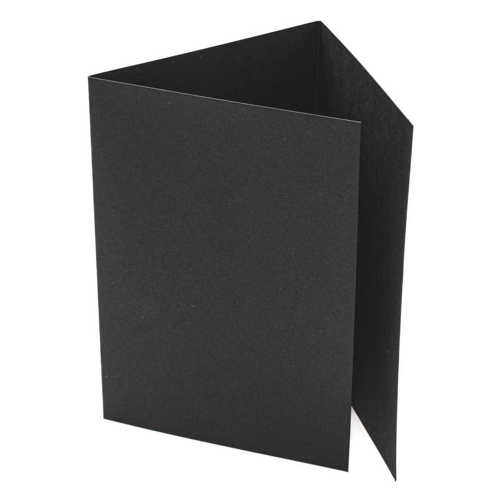 Cards A6 - BLANK Double Fold Black Pack of 10 - Default Title (CARD3FBBLACK)