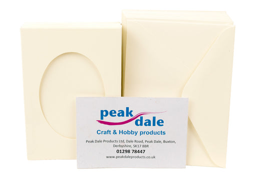 Cards Mini Cream with Oval Aperture Pack of 10 - M-2 - Default Title (CARD3FMCREAM)