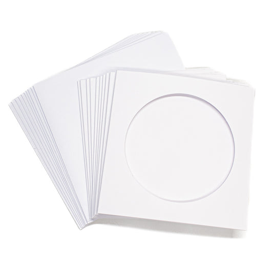 Cards Small Square White with Round Aperture Pack of 10 - SS-1 - Default Title (CARD3FSSRWHI)