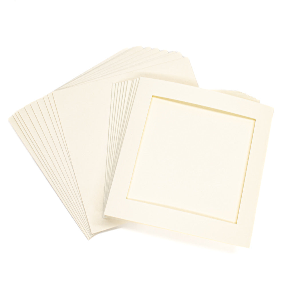 Cards Small Square Cream with Square Aperture Pack of 10 - SS-4 - Default Title (CARD3FSSSCRE)