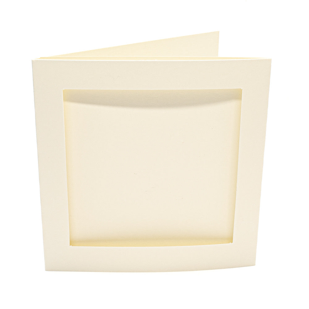 Cards Small Square Cream with Square Aperture Pack of 10 - SS-4 - Default Title (CARD3FSSSCRE)