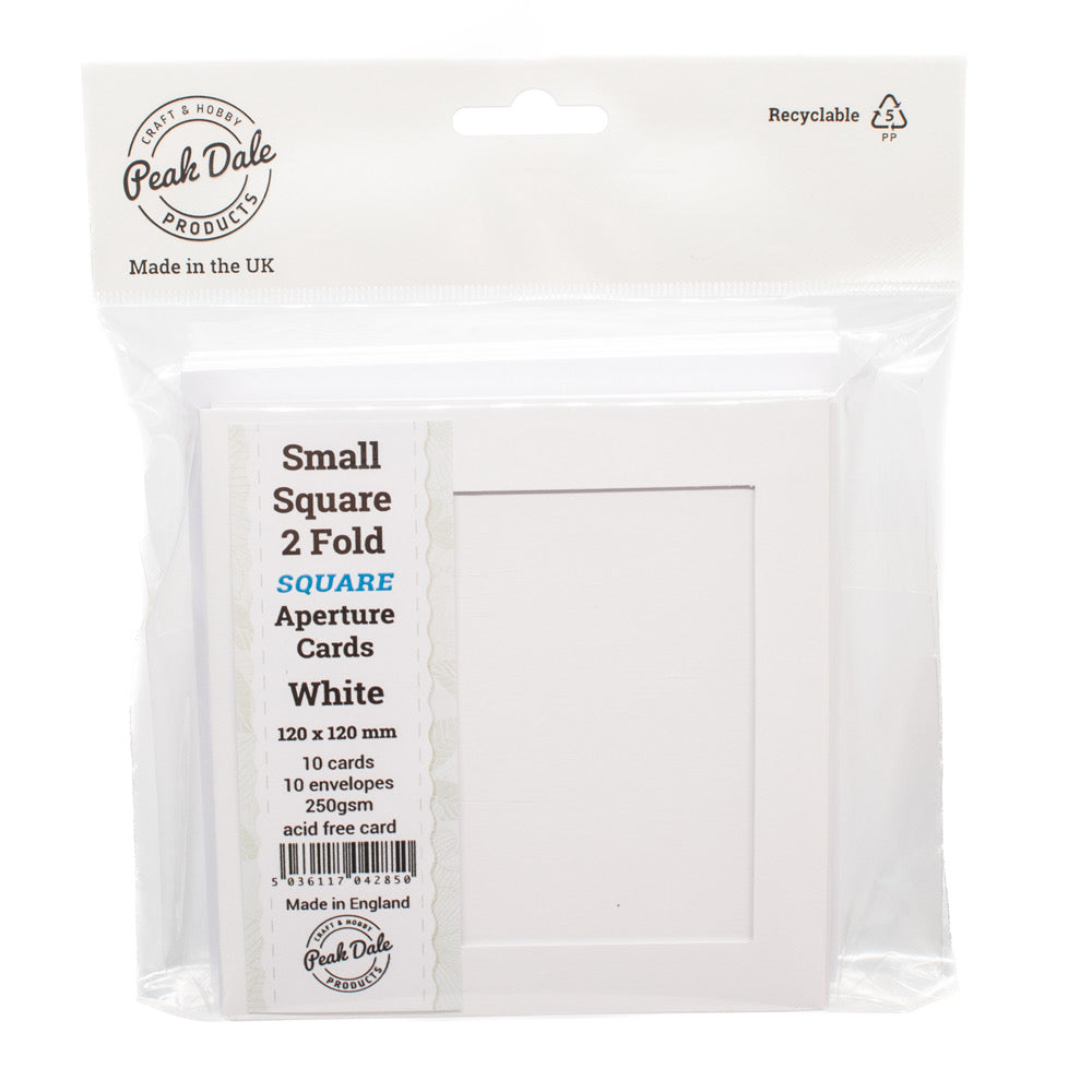 Square Shape Memory Card Cards Small Square White with Square Aperture Pack of 10 - SS-3 – Craft ...